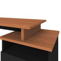 Mesa Escrivaninha Estilo Industrial Flex Lux A06 Freijó/preto - Mpozenato - 10