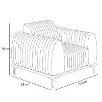 Poltrona Decorativa Base Gold Molino D06 Linho D-465 Chumbo - Mpozenato