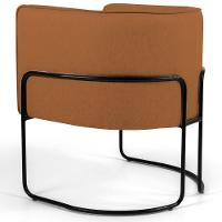 Poltrona Decorativa Base Aço Betina C-262 Veludo Telha - Domi - 3