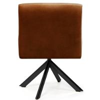 Poltrona Decorativa Giratória Base Eiffel Preto Angel Veludo C-262 Laranja - Domi - 3