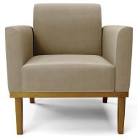 Poltrona Base Madeira Castanho Kit 2 Maressa Suede Marrom Rt - Ibiza - 6