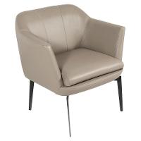 Poltrona Decorativa Para Sala De Estar Cris L07 Couro Fendi - Mpozenato - 1