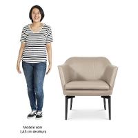 Poltrona Decorativa Para Sala De Estar Cris L07 Couro Fendi - Mpozenato - 5