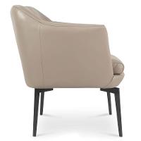 Poltrona Decorativa Para Sala De Estar Cris L07 Couro Fendi - Mpozenato - 6