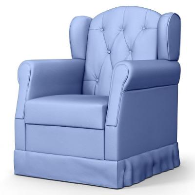 Poltrona De Amamentação Balanço Lucy Z39 Sintético Azul - Mpozenato