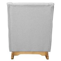 Poltrona Amamentação Base Balanço E Puff Vick Linho Cinza F03 - Mpozenato - 7