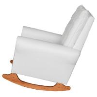 Poltrona Amamentação Base Balanço E Puff Maju Sintético Branco F03 - Mpozenato - 6