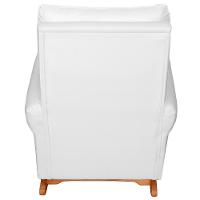 Poltrona Amamentação Base Balanço E Puff Maju Sintético Branco F03 - Mpozenato - 7