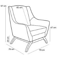 Poltrona Decorativa Base Manu Madeira Juliet C-416 Linho Cinza - Domi