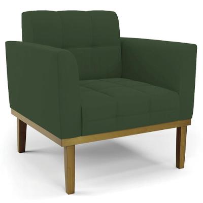 Poltrona Decorativa Ana Veludo Verde Ibiza