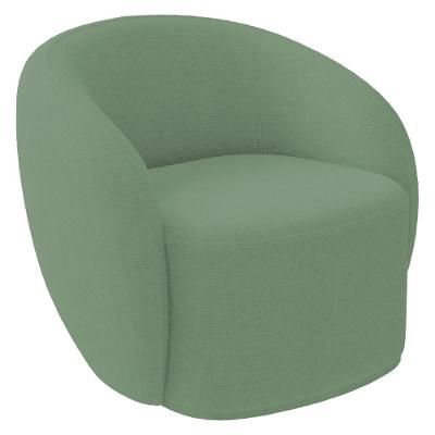Poltrona Giratória Orgânica Garbin Z08 Sala De Estar Boucle Verde Mpozenato