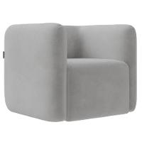 Poltrona Para Sala De Estar Decorativa Kit Com 2 Maggie Z08 Veludo Cinza - Mpozenato - 6