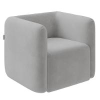 Poltrona Para Sala De Estar Decorativa Kit Com 2 Maggie Z08 Veludo Cinza - Mpozenato - 9