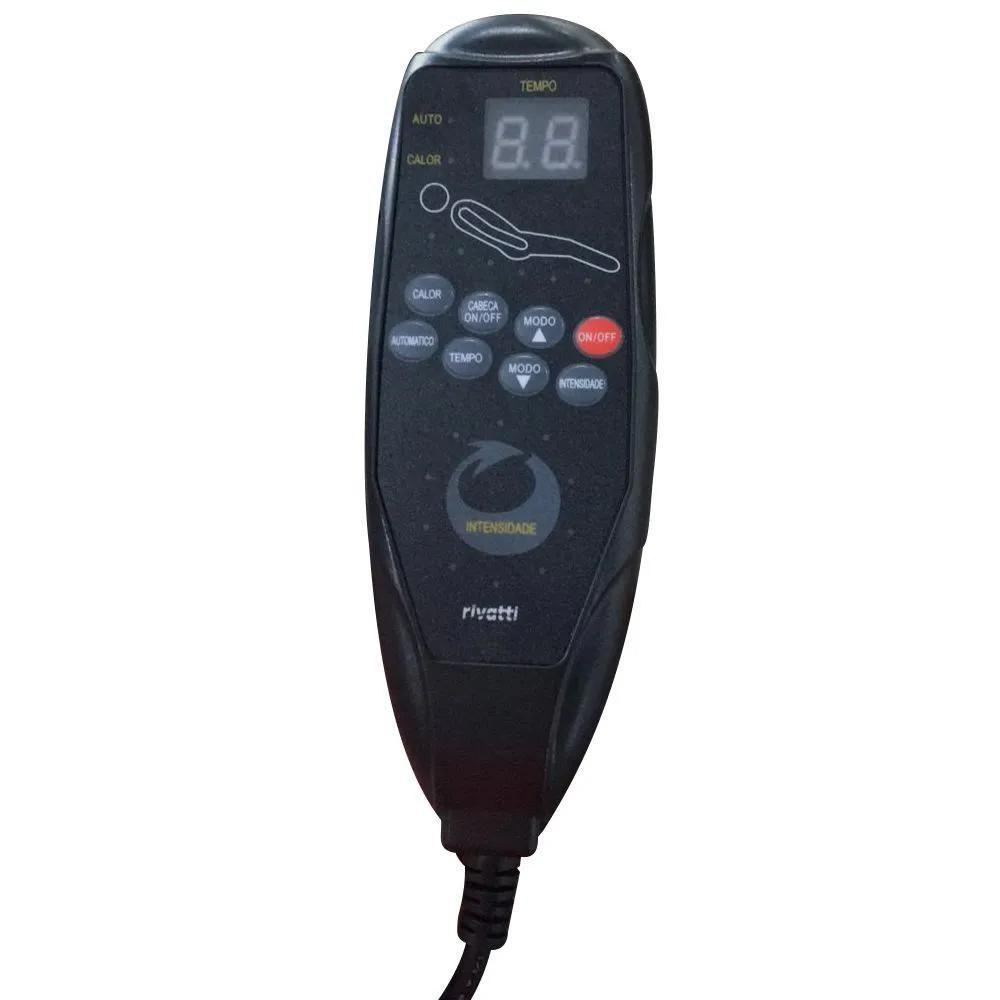 Poltrona Do Papai Massageadora Elétrica Com Puff Louis R02 Sintético Preto - Mpozenato - 8