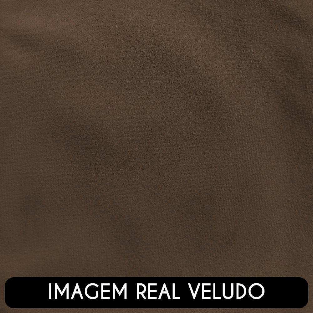 Poltrona Para Sala De Estar Orgânica Kit Com 2 Garbin Z08 Veludo Marrom - Mpozenato - 5