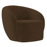 Poltrona Para Sala De Estar Orgânica Kit Com 2 Garbin Z08 Veludo Marrom - Mpozenato - 6