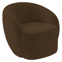 Poltrona Para Sala De Estar Orgânica Kit Com 2 Garbin Z08 Veludo Marrom - Mpozenato - 9