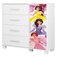 Quarto Infantil 3 Peças Com Mini Cama Princesa Rosa Z53 - Mpozenato - 7