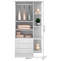 Quarto De Bebê Completo Certificado Pelo Inmetro Doce Sonho 2 Portas E Berço Simples Branco - Qmovi - 3