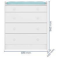 Quarto De Bebê Completo Certificado Pelo Inmetro Doce Sonho 2 Portas E Berço Simples Branco - Qmovi - 4