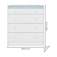 Quarto De Bebê Cômoda 2523 E Berço 1344 Certificado Pelo Inmetro Doce Sonho Com Colchão Branco - Qmovi - 6