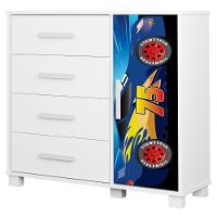 Quarto Infantil 3 Peças Com Mini Cama Carro Azul Z53 - Mpozenato - 7