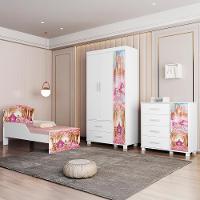Quarto Infantil 3 Peças Com Mini Cama Carruagem Rosa Z53 - Mpozenato - 2