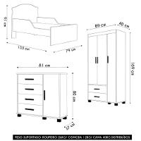 Quarto Infantil 3 Peças Com Mini Cama Carruagem Rosa Z53 - Mpozenato
