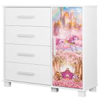 Quarto Infantil 3 Peças Com Mini Cama Carruagem Rosa Z53 - Mpozenato - 7