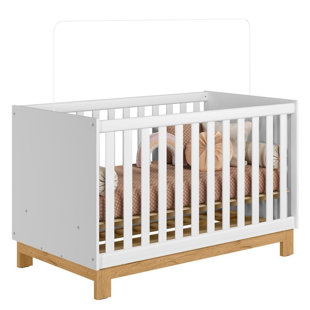 Quarto Infantil 3 Peças Com Berço Q Encanto Slim Branco - Qmovi - 8