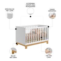 Quarto Infantil 3 Peças Com Berço Q Encanto Slim Branco - Qmovi - 5