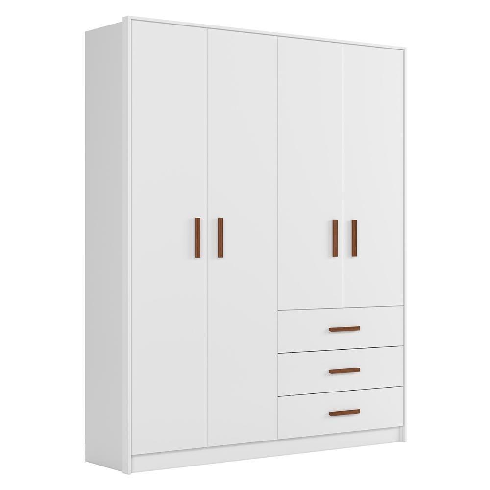 Quarto Infantil 3 Peças Com Berço Americano Nelly Branco Z49 - Mpozenato - 5