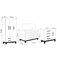 Quarto Infantil 3 Peças Com Berço Q Encanto Slim Freijó/branco - Qmovi - 5