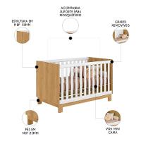 Quarto Infantil 3 Peças Com Berço Q Encanto Slim Freijó/branco - Qmovi - 6