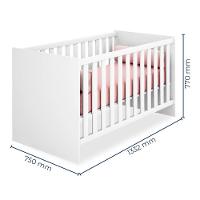 Quarto De Bebê Cômoda 777 E Berço 1344 Certificado Pelo Inmetro Doce Sonho Com Colchão Branco - Qmovi - 5