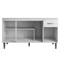 Balcão De Cozinha 150cm Gabriela 4 Portas 1 Gaveta Com Tampo Amêndoa/Branco - 3