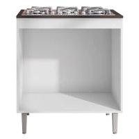 Balcão Para Cooktop De 4 E 5 Bocas Com Tampo Andréia Amêndoa/Preto - 3