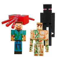 Kit 6 Cartela Minecraft Dragão 30 Bonecos + 6 Bloco Steve - 6