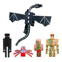 Kit 6 Cartela Minecraft Dragão 30 Bonecos + 6 Bloco Pigman Cor:pigman