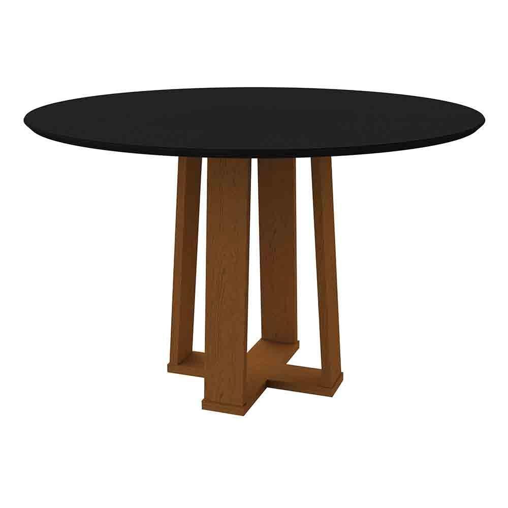 Mesa Isabela 120X120Cm - Ypê/Preto - 1