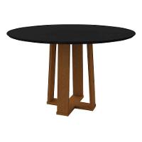 Mesa Isabela 120X120Cm - Ypê/Preto - 1