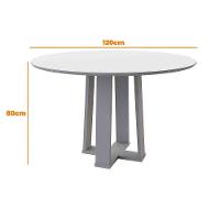 Mesa Isabela 120X120Cm - Ypê/Preto - 2