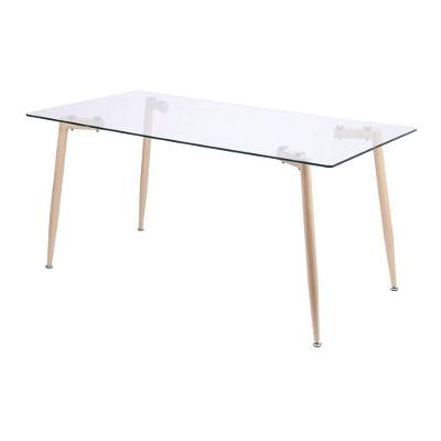 Mesa Falcon Base Madeira Vidro
