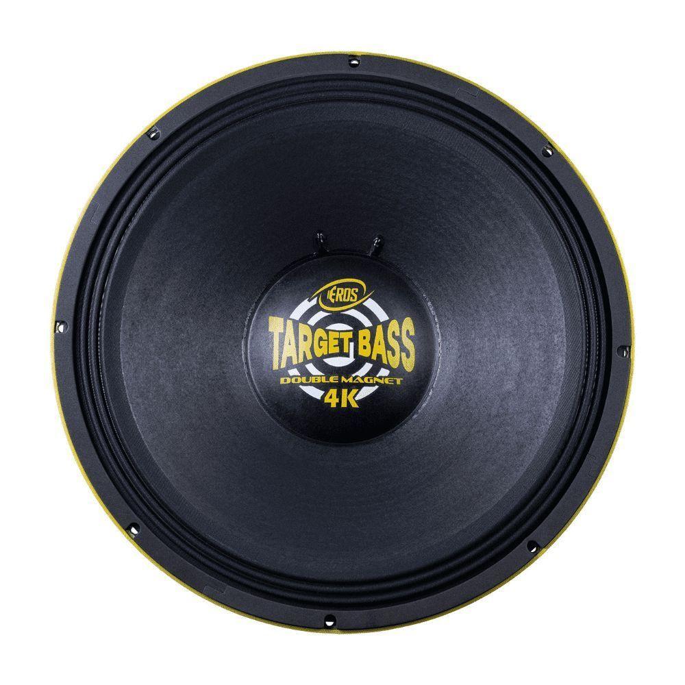 Alto Falante Eros E-18 18\" Target Bass Double Magnet 4k 2000w Rms 4 Ohms - Amarelo - 1