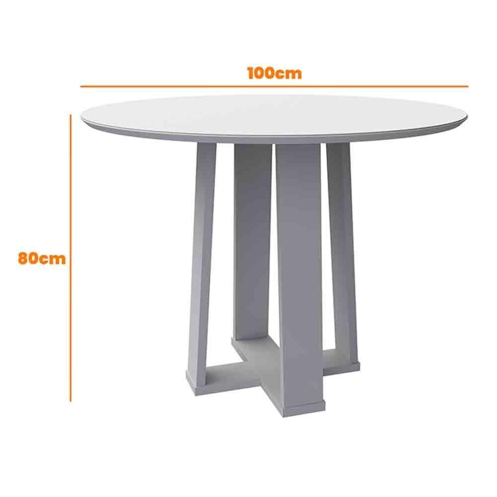 Mesa Isabela 100X100Cm - Ypê/Preto - 2