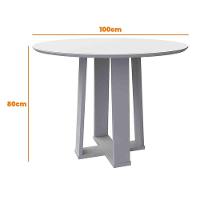 Mesa Isabela 100X100Cm - Ypê/Preto - 2