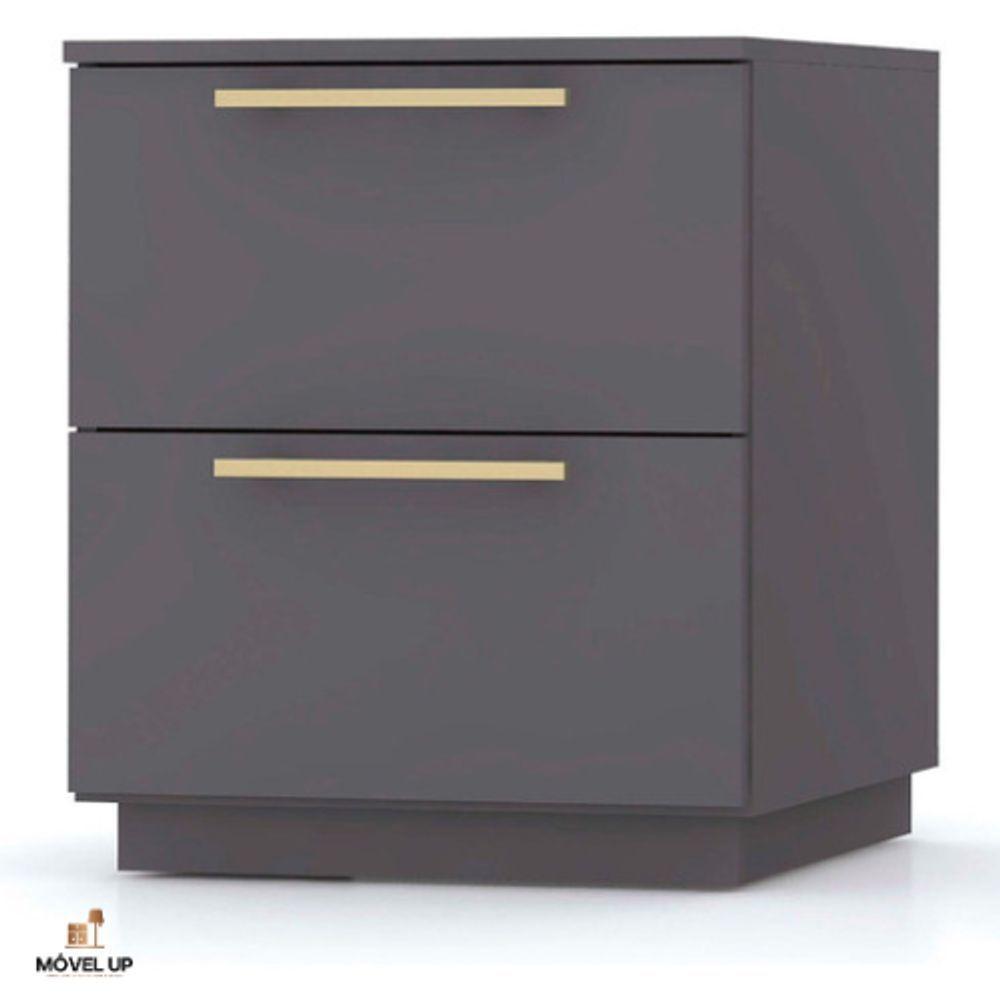 Mesa De Cabeceira 2 Gavetas 50cm Dubai - Vlr Móveis Cor: Alasca - 5