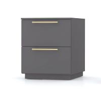 Mesa De Cabeceira 2 Gavetas 50cm Dubai - Vlr Móveis Cor: Alasca - 2