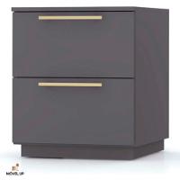 Mesa De Cabeceira 2 Gavetas 50cm Dubai - Vlr Móveis Cor: Alasca - 5