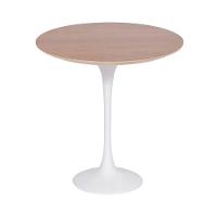Mesa Saarinen Lateral Imbuia 51cm - Base Branca - 1
